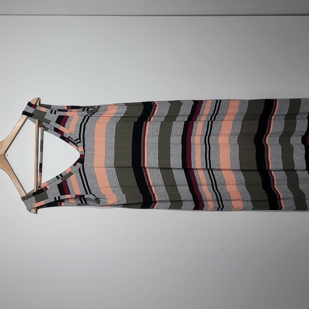 Love & Legend Multicolor Striped Tank Top Side Slit Maxi Dress - Picture 3 of 7